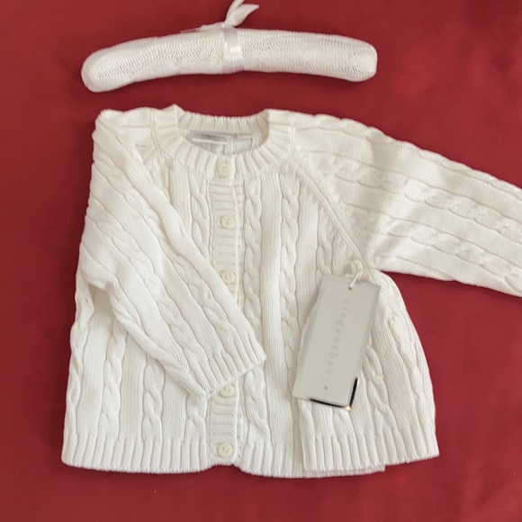 NWT White Baby sweater (size 12 mo) - Picture 1 of 4